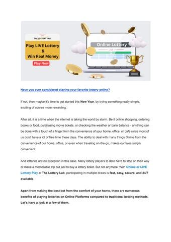 How Playing Online Lottery Is Better Than Buying In .